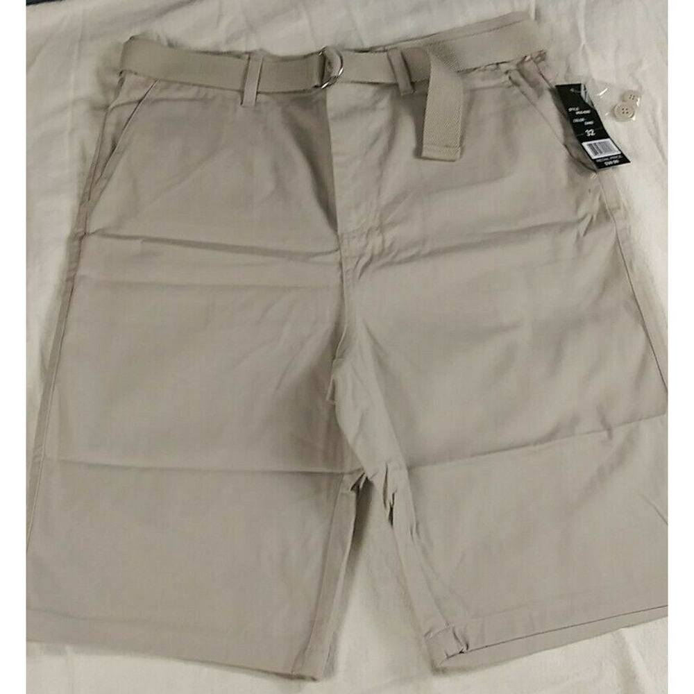 Wicked Stitch Shorts Men's 32 - Sand - Flat Front Belted